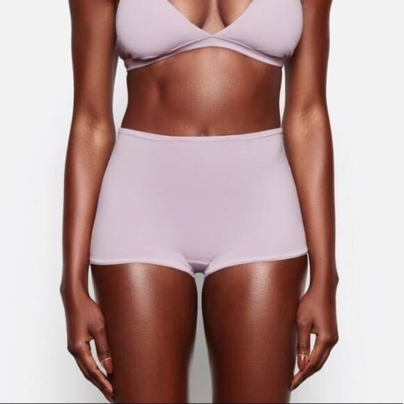 SKIMS Cotton Jersey Boy Short Iris Mica Womens XXS - Picture 1 of 11